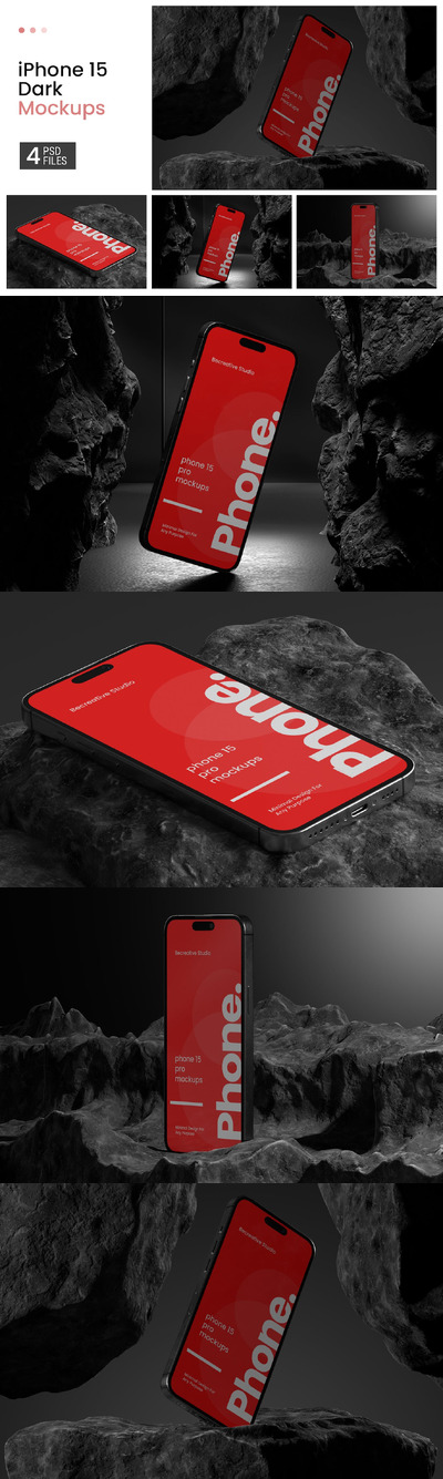 iPhone 15 Pro Max 样机 (PSD)