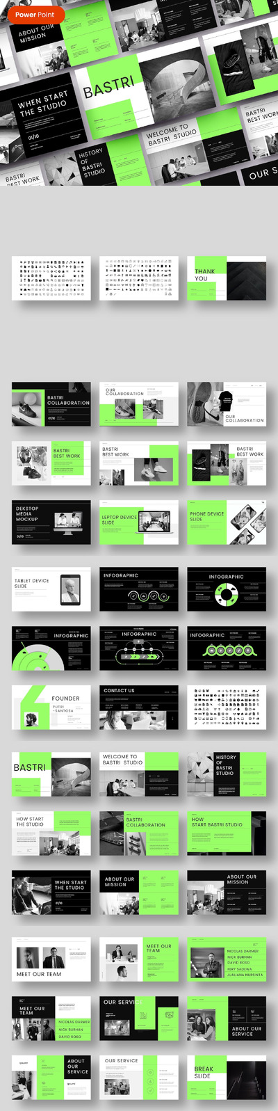 商业 作品集 PPT模版 (PPTX)