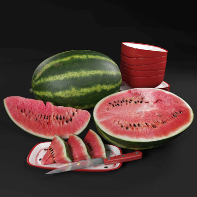 西瓜3D模型（FBX,MAX）