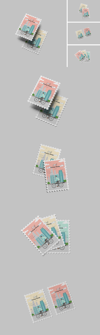 邮票样机 (PSD,PDF)