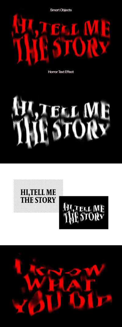 万圣节恐怖文字效果 (PSD)