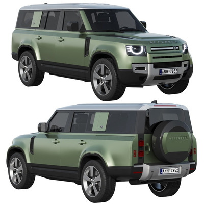 2023款路虎卫士Land Rover Defender 130 SUV汽车3D模型（OBJ,FBX,MAX）