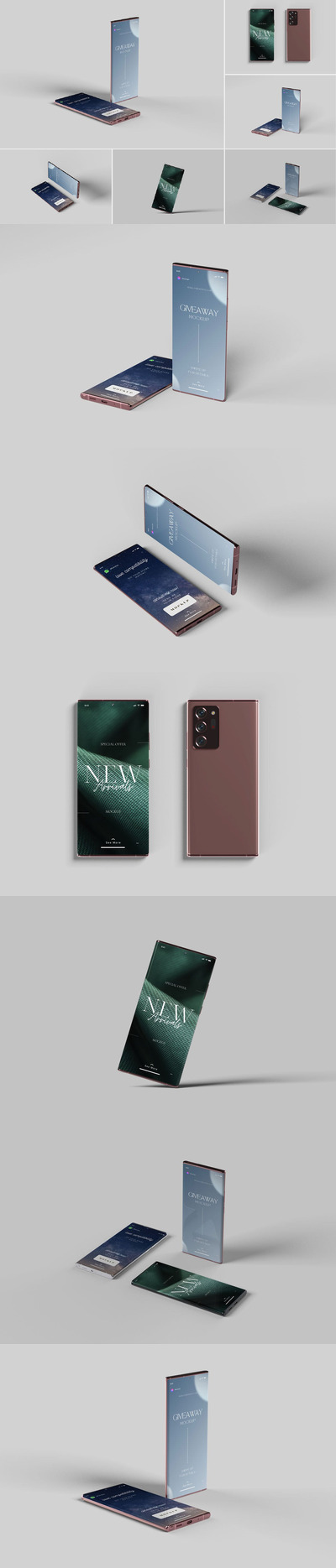 智能手机 Galaxy Note20 Ultra - 样机  (PSD,PDF)