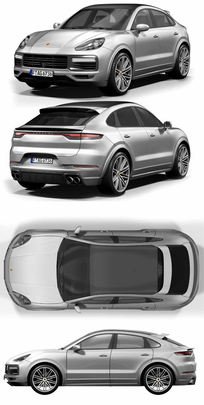 2022款保时捷Porsche Cayenne汽车3D模型（OBJ,FBX,MAX）