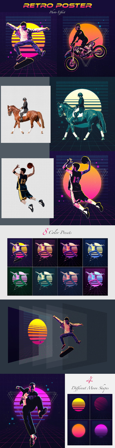 复古海报照片效果 (PSD)