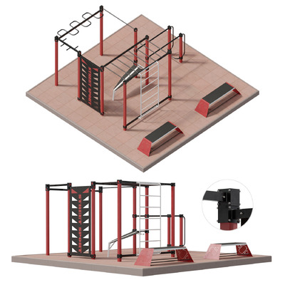 街头户外运动设备 运动场3D模型（OBJ,MAX）