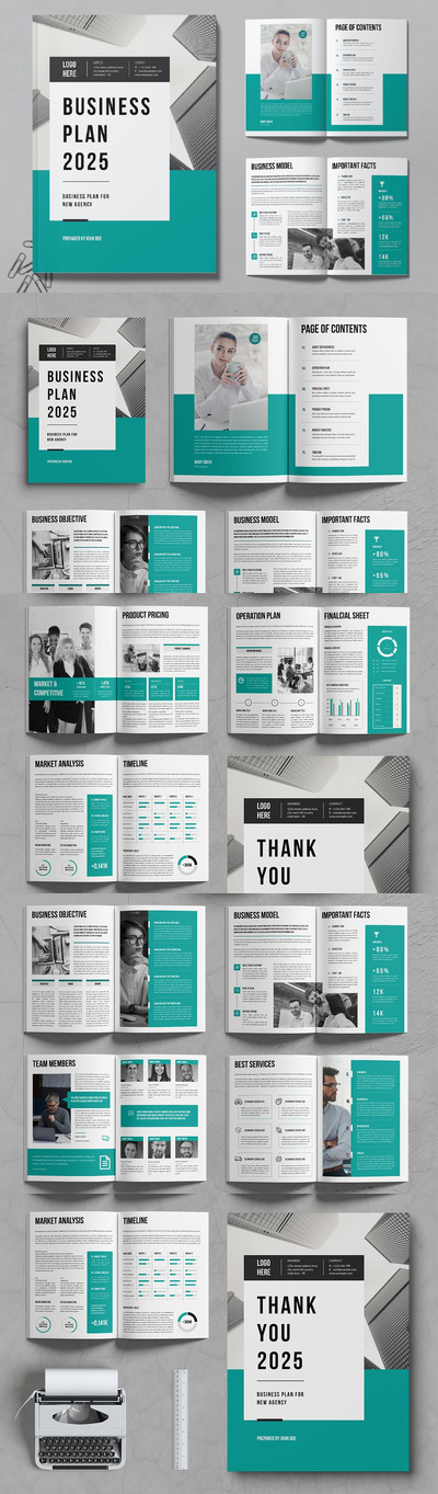 商业计划设计模板 (INDD)