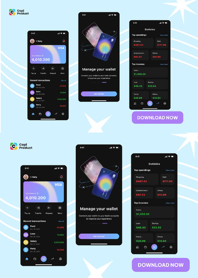 电子钱包应用 App UI Kit (FIG)