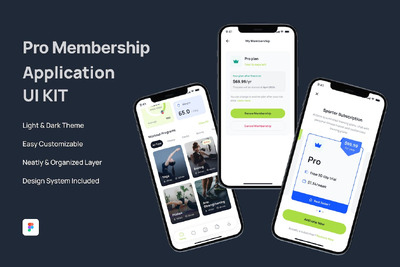体育 - 专业会员 iOS 应用 App UI Kit (FIG)