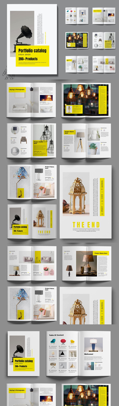 作品集目录设计模板 (INDD)