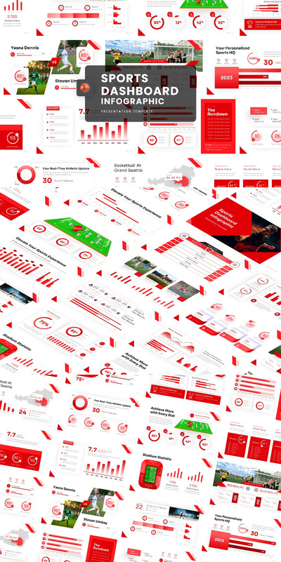 体育仪表板 PPT模版 (PPTX)