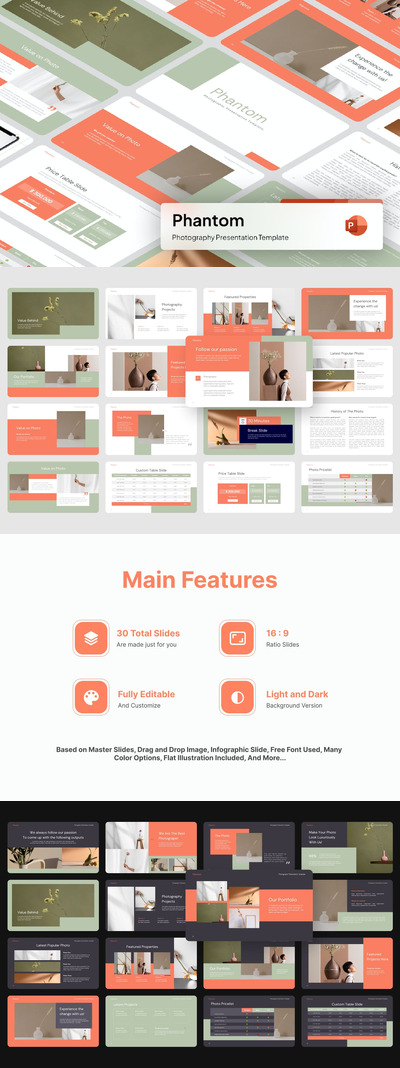 幻影摄影 PPT模版 (PPTX)