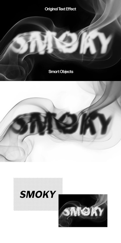 烟雾文字效果 (PSD)