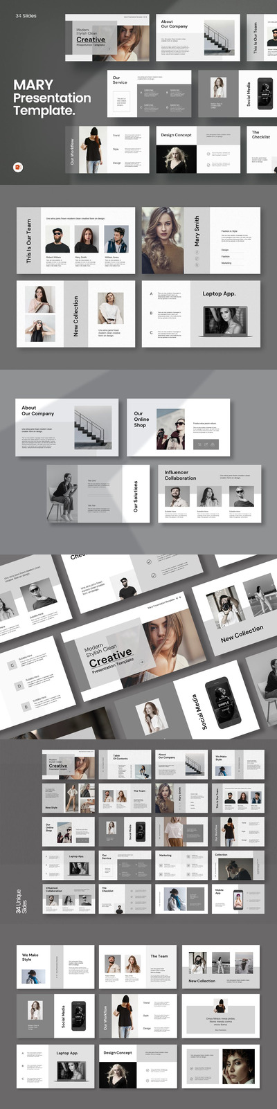 极简主义时尚PPT模版 (PPTX)