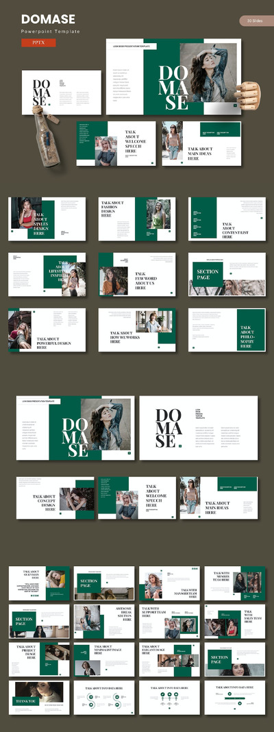 时尚设计的PPT模版 (PPTX)