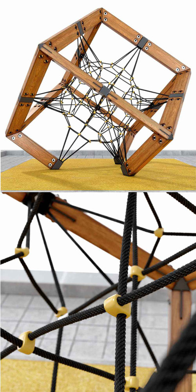 儿童游戏绳立方体 儿童游戏设施3D模型（OBJ,FBX,MAX）