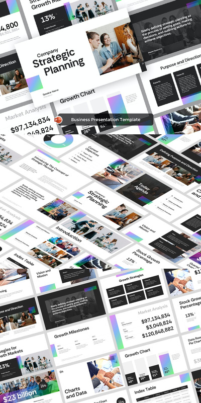 规划战略展示PPT模版 (PPTX)