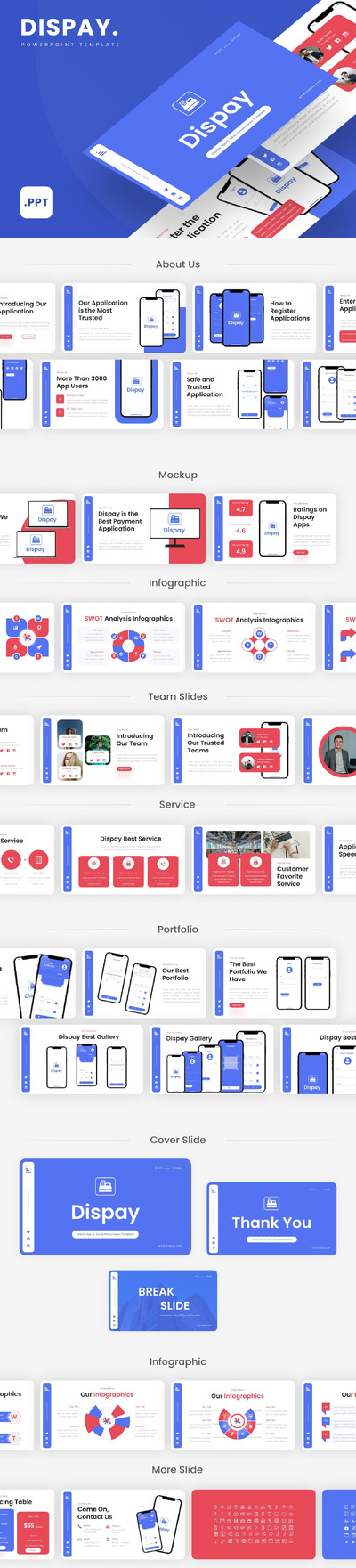 移动应用程序和 SAAS PPT模版 (PPTX)
