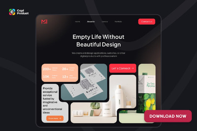 营销机构登陆页面 - 便当拼接风格网页模版 (FIG)