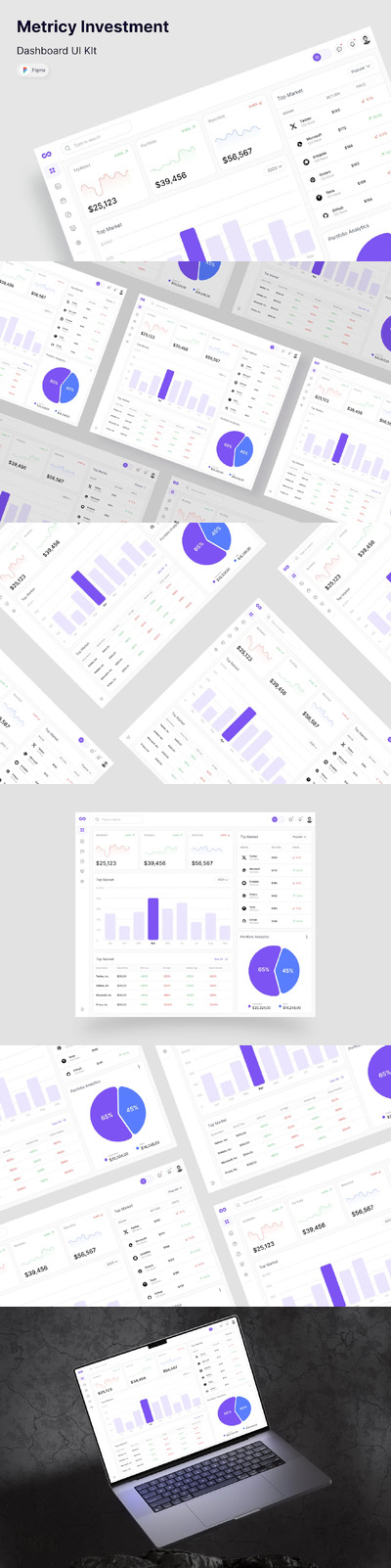 投资仪表板应用 App UI Kit (FIG)