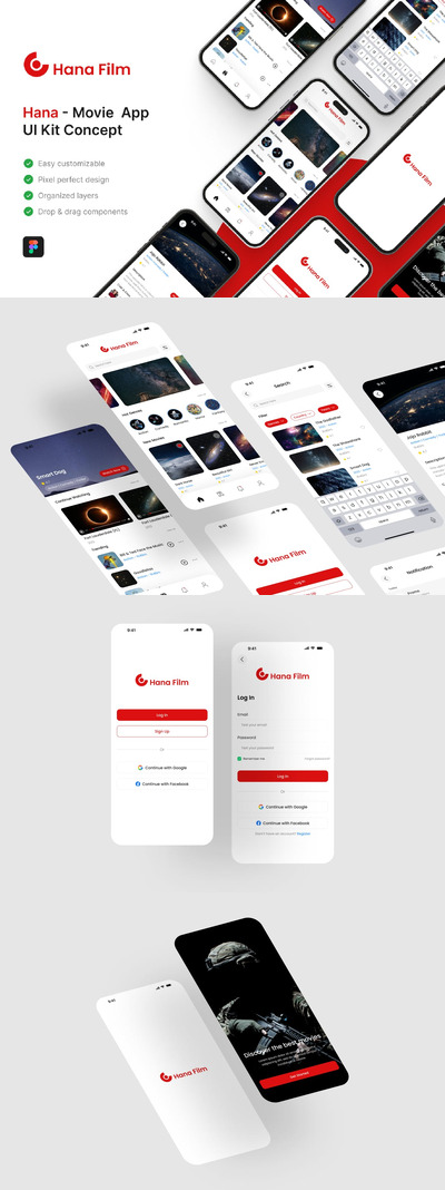 电影应用 App UI Kit (FIG)