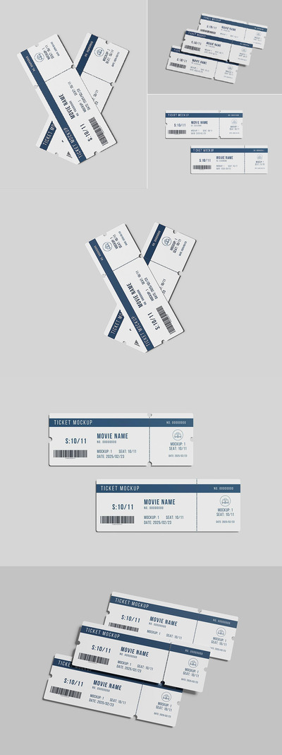 门票样机 (PSD,PDF)