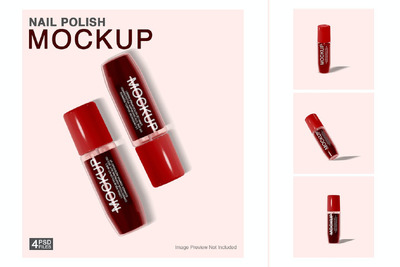 指甲油玻璃瓶-样机 (JPG,PSD)