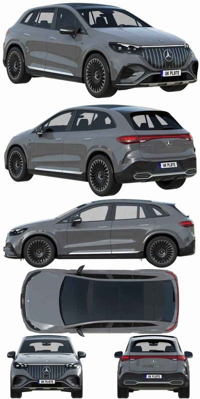 奔驰Mercedes-Benz EQE53 AMG SUV汽车3D模型（OBJ）