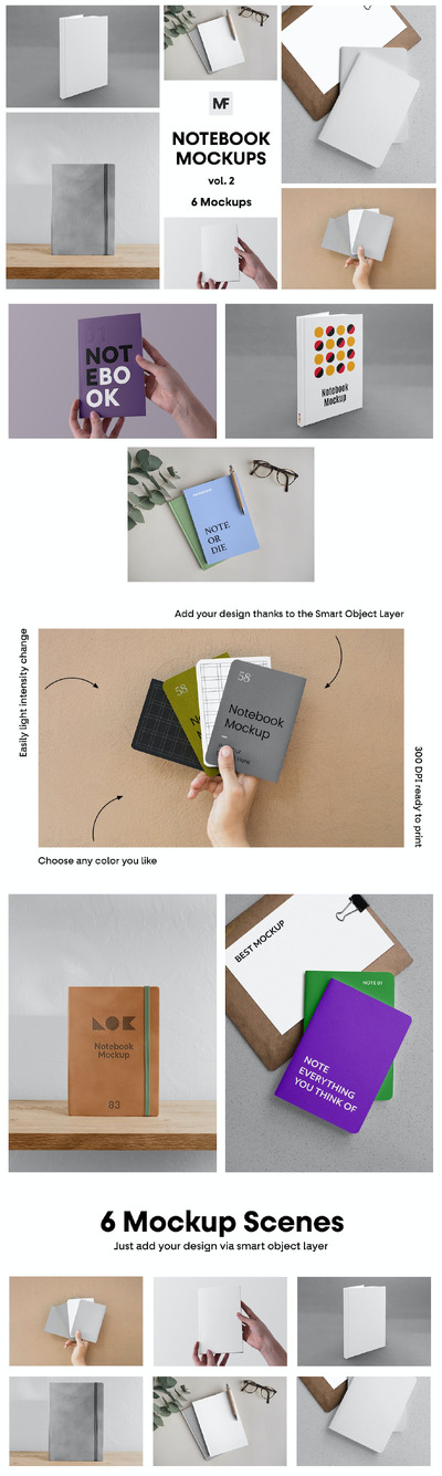 笔记本文具样机vol.02 (PSD)