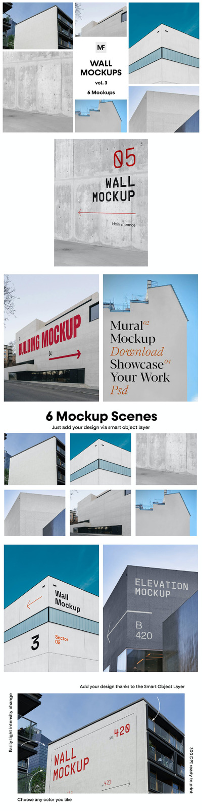 墙面广告样机 vol.3 (PSD)