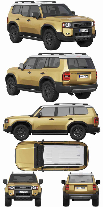 2024丰田Toyota Land Cruiser 250 First Edition越野汽车3D模型（FBX,MAX）
