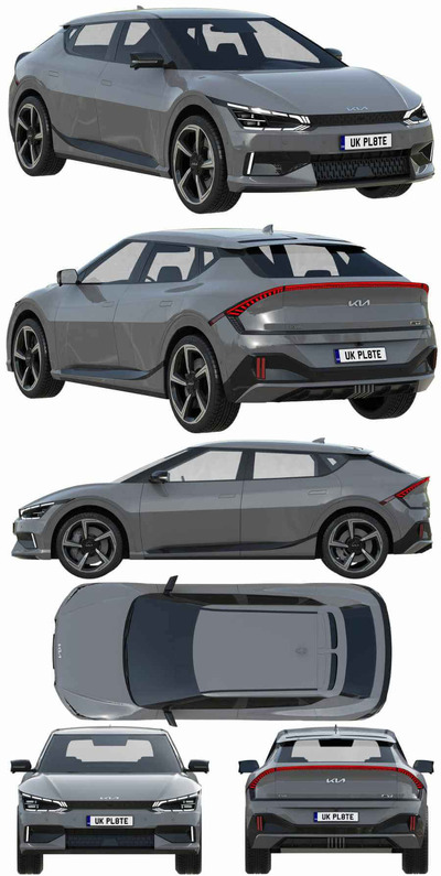 2022款起亚Kia EV6 GT电动汽车3D模型（OBJ,FBX）