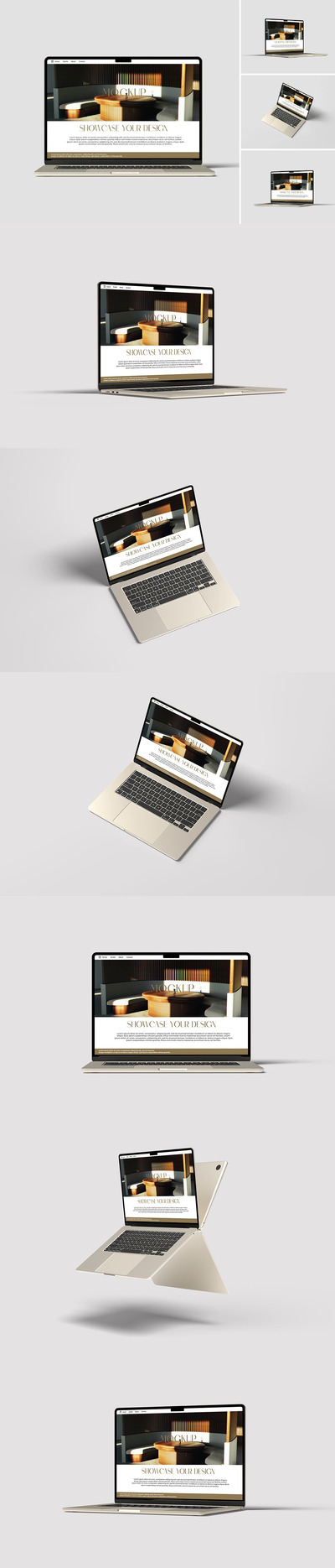 MacBook Air 15 英寸样机 (PSD,PDF)
