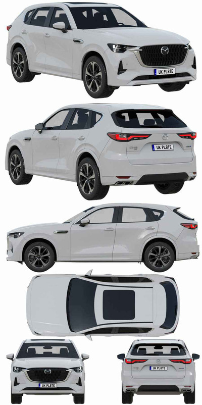 马自达Mazda CX-60 SUV汽车3D模型（OBJ）