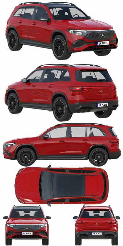 2024款奔驰Mercedes-Benz EQB SUV汽车3D模型（OBJ）