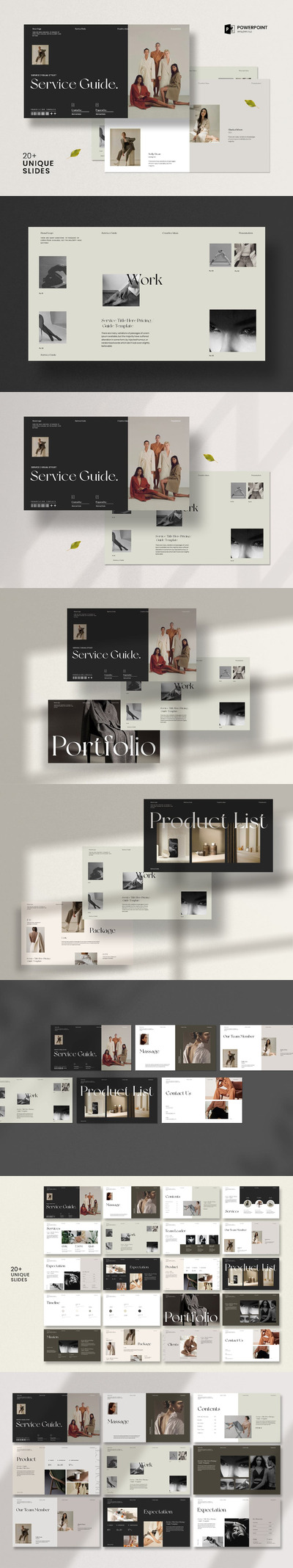 服务指南PPT模版 (PPTX)