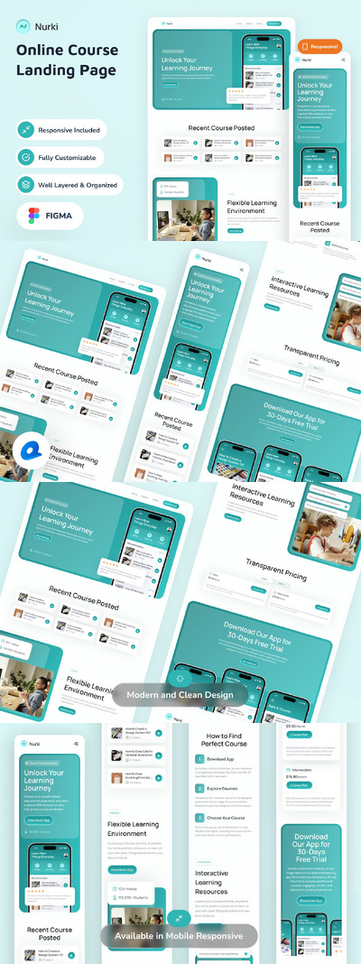 在线课程着陆页面 (FIG)