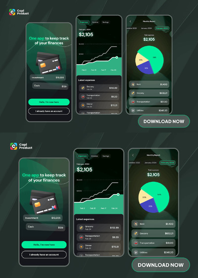 资金管理应用 App UI Kit (FIG)