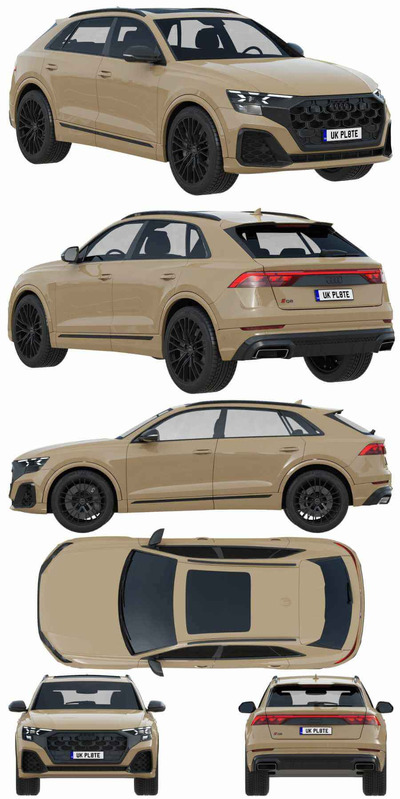 2024款奥迪Audi Q8 SUV汽车3D模型（OBJ）