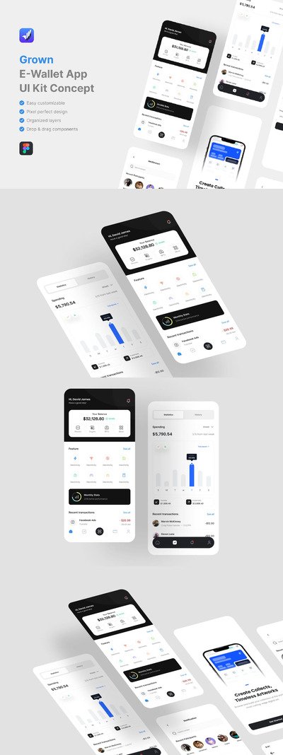 银行应用 App UI Kit (FIG)