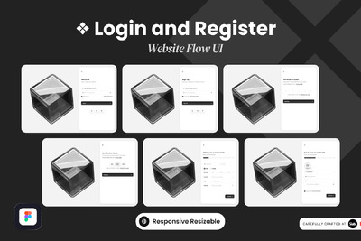 登录并注册 - 网站流程 UI (FIG)