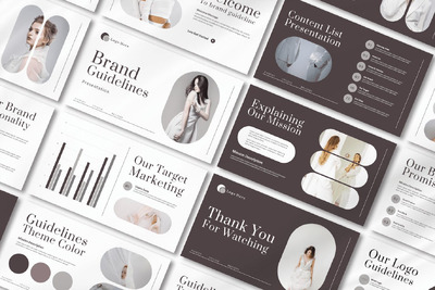 品牌指南演示文稿 PPT模版 (PPTX)