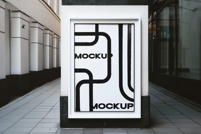 白色和黑色地方的框架模型 (PSD)