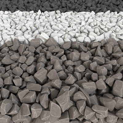 黑色白色棕色装饰石块 石头3D模型（OBJ,FBX,MAX）