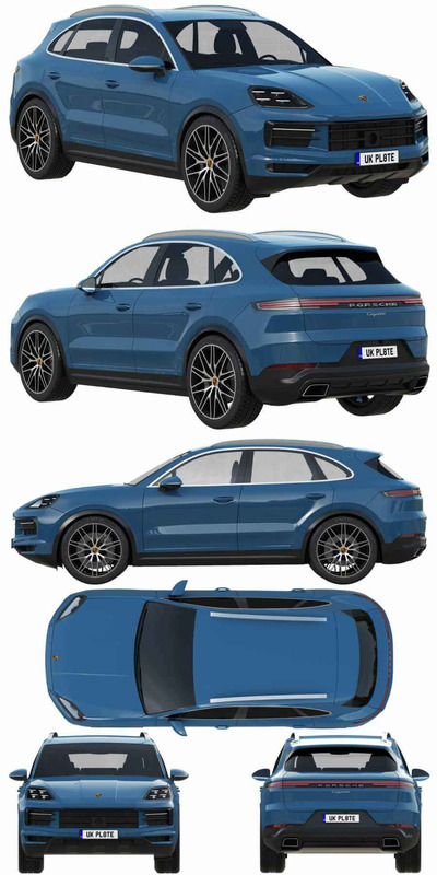 2024款保时捷Porsche Cayenne SUV汽车3D模型（OBJ）