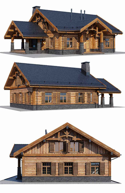 乡村房屋 住宅 建筑3D模型（FBX,MAX）