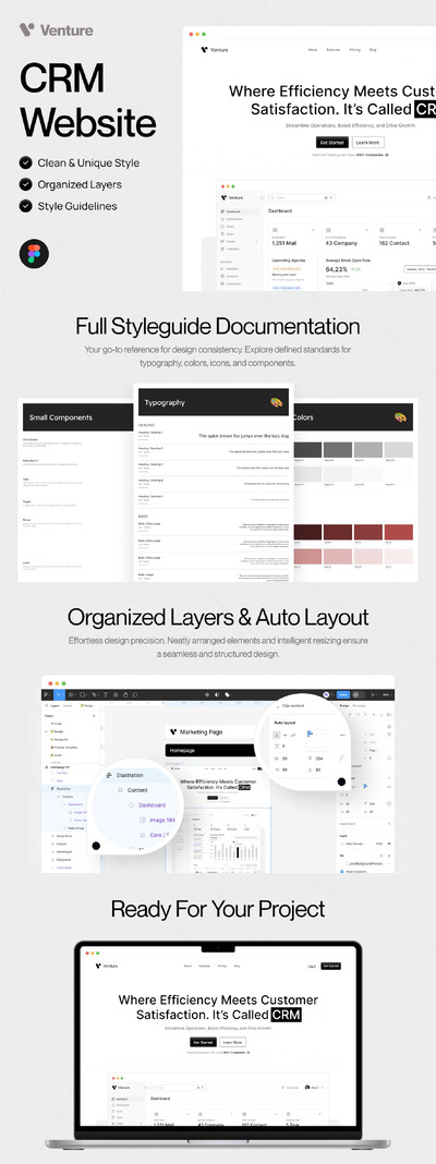 CRM 着陆页网页模版UI 套件 (FIG)