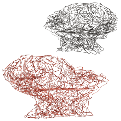 Edra Corallo珊瑚巢椅 不规则金属线条椅3D模型（OBJ,FBX,MAX）