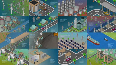 能源和工业场景和元素AE动画模版 (AEP)