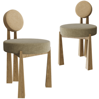 Modenature MASAI圆背软垫椅3D模型（OBJ,FBX,MAX）